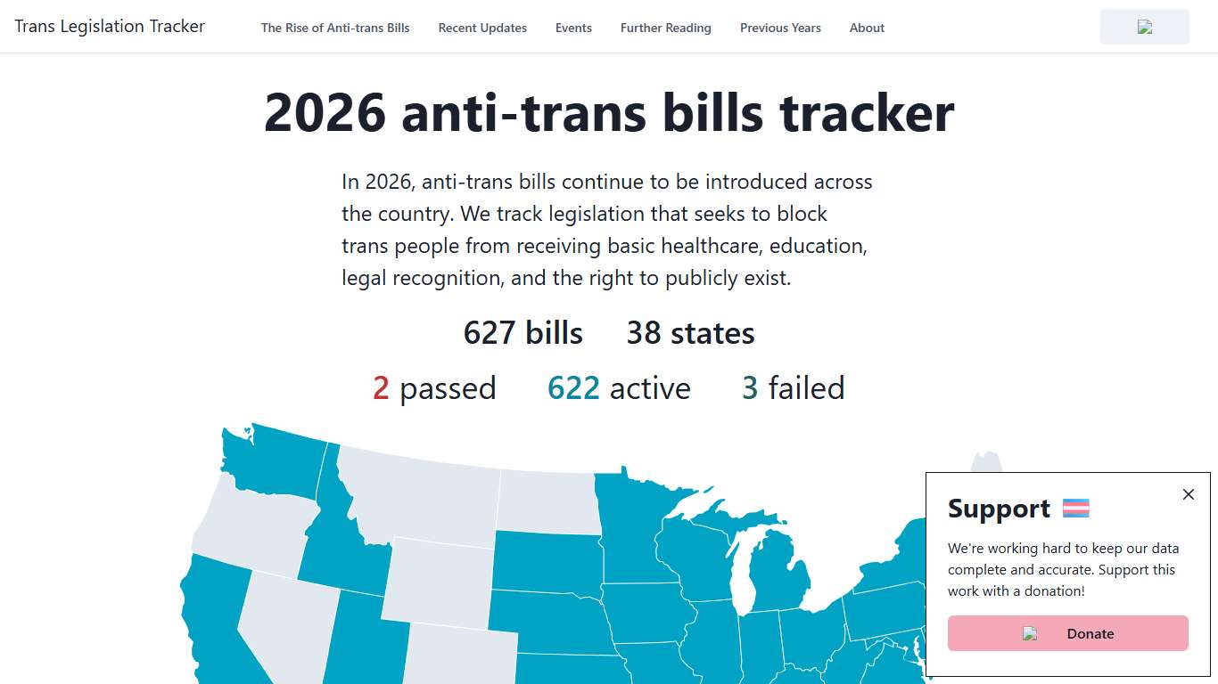 2026 Anti-Trans Bills: Trans Legislation Tracker