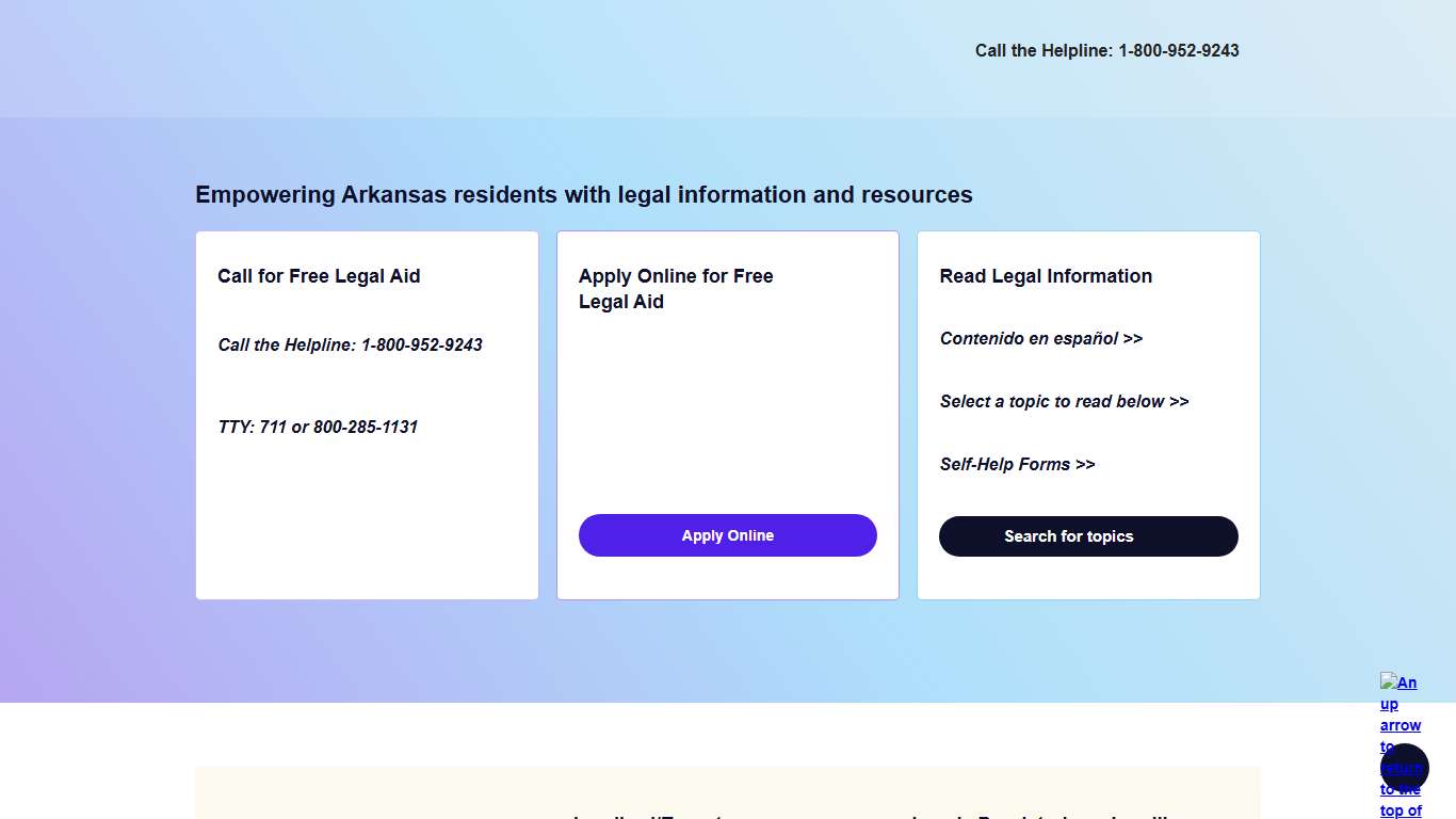 Home Arkansas Law Help